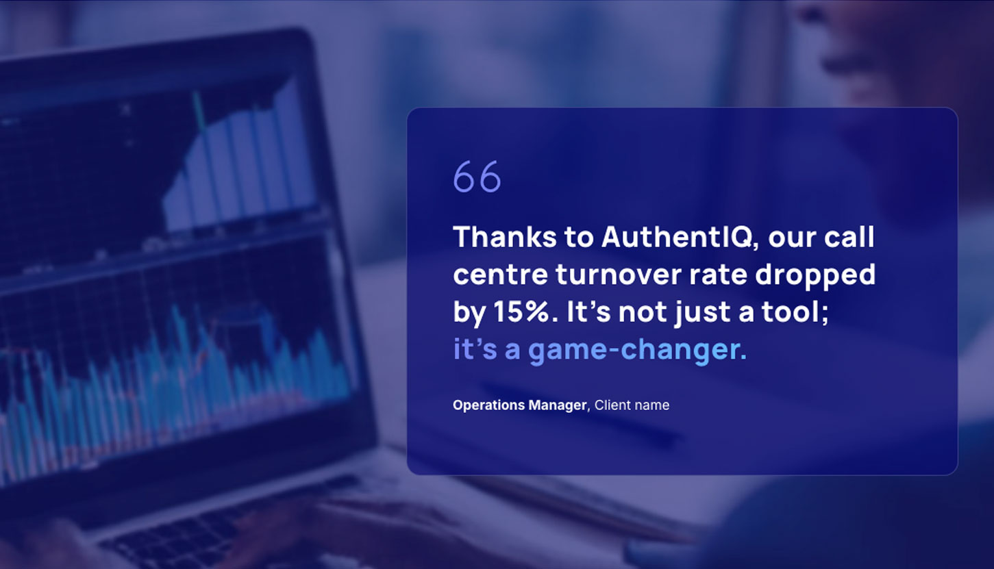 AuthentIQ client testimonial section